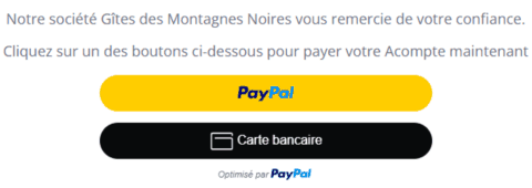 Payer votre acompte Payer votre acompte